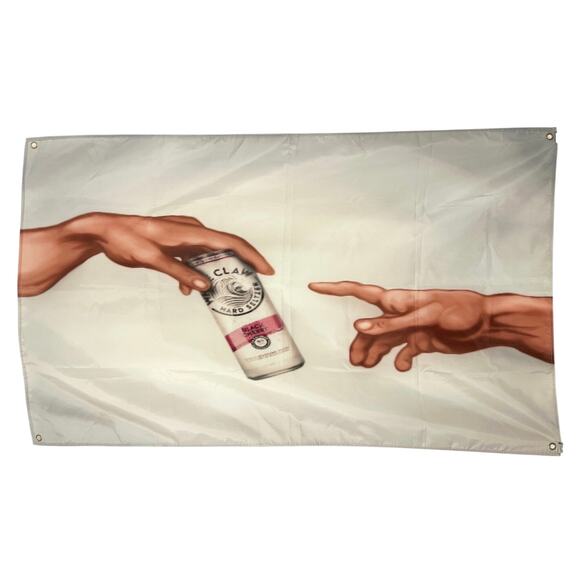 funny Creation of Man White Claw banner 55” x 33.5” - Picture 1 of 3